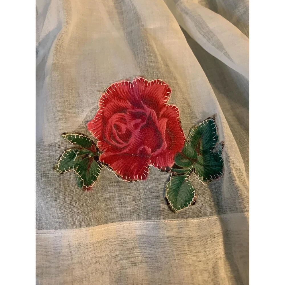 Vintage Floral Appliquéd Apron